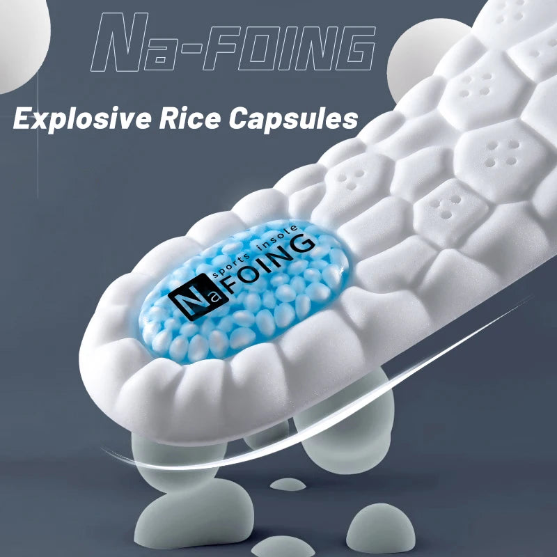 1 Pair Premium Sports Insoles for Shoes Soft Breathable Shock-Absorbing Cushioning for Optimal Men Women Foot Care Pads