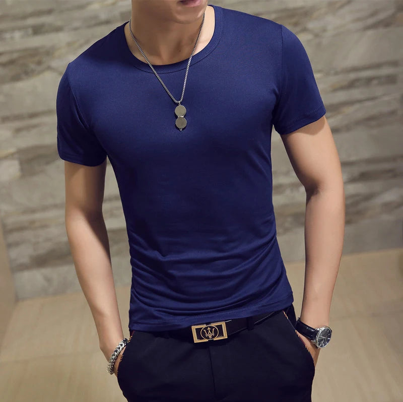 New Top Tees Man T Shirt Fitness T-shirts Mens V Neck Man T-shirt for Male Tshirts 4XL Plus Size Oversized T Shirt  Men Clothing