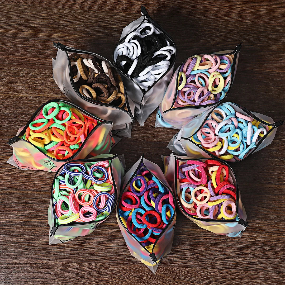 50/100Pcs Hair Bands for Children Colorful Nylon Scrunchie Hair Ties Rubber Band Kids Elastic Hair Leagues Girl Hair Accessories