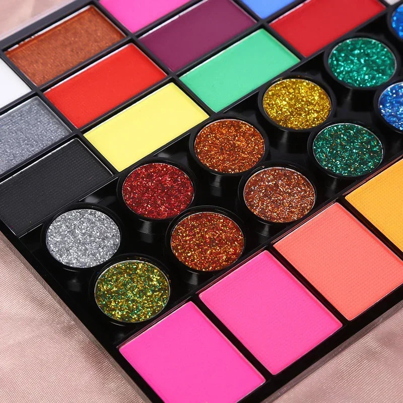 42 Color Eye Shadow Palette Face Body Painting Make Up Easy To Clean Makeup Body Paint Festival Halloween Body Paint Wholesale