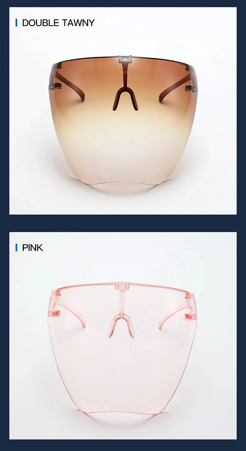 Sunglasses Women Men Protective Faceshield Glasses Goggles Full Face Covered Spherical Lens Anti-Spray Safety Cycling Sunglasses