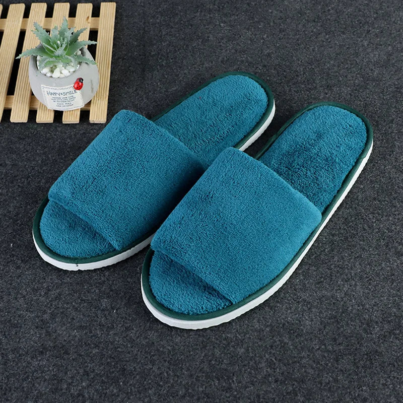 Women Indoor Slippers warm furry Home Slipper Winter Home shoes Women Men House Flat Closed Toe Slides for Bedroom Flip Flops