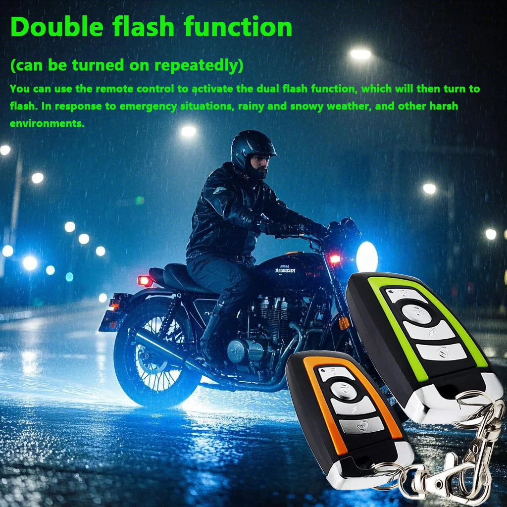 Motorcycle Alarm System 1-Way Motorcycle Anti Theft Kit Car Security Alarm System DC 12V 125dB Built in Vibration Sensor