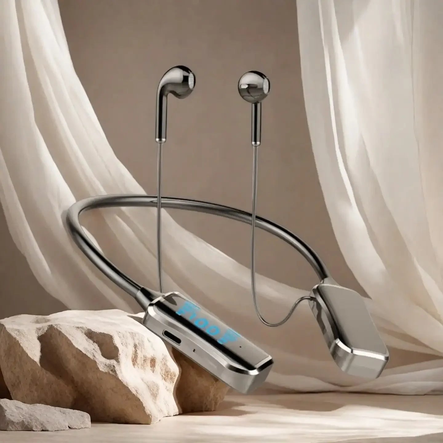 LED Display Stereo Wireless Bluetooth Earphones Magnetic Hanging Neck Headphones Headset Sports Gamer Headsets Noise Reduction