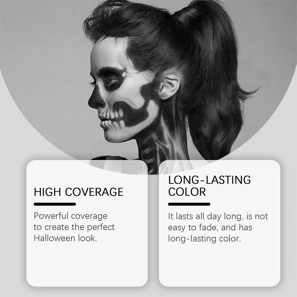 Halloween Party Quick-Dry Face Paint - Face Paint Foundation for Makeup, Clown Looks & Colorful Body Art