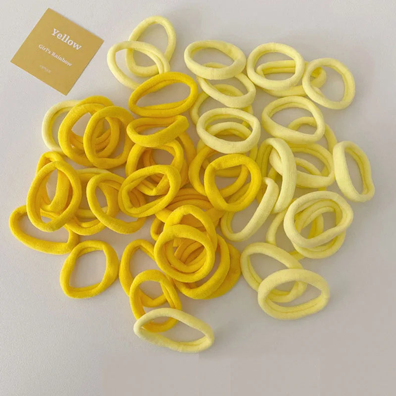 AWAYTR 50PCS/Set Girls Hair Band Hairbands Hair Accessories For Woman Kids Ponytail Holder Elastic Scrunchies Rubber Bands