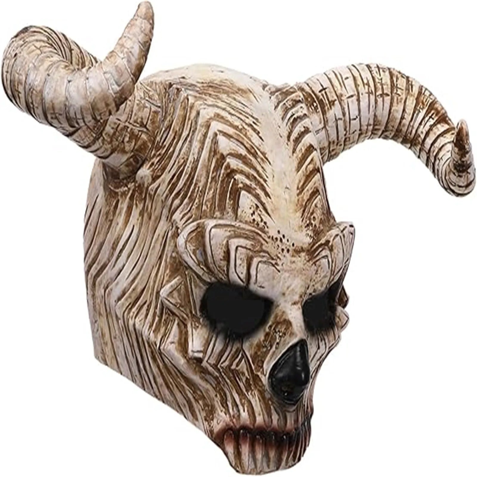 Halloween Devil Skull Half Face Bull Horn Mask Carnival Party Makeup Ball Horror Dress Up Cosplay Latex Mask Mascaras Halloween