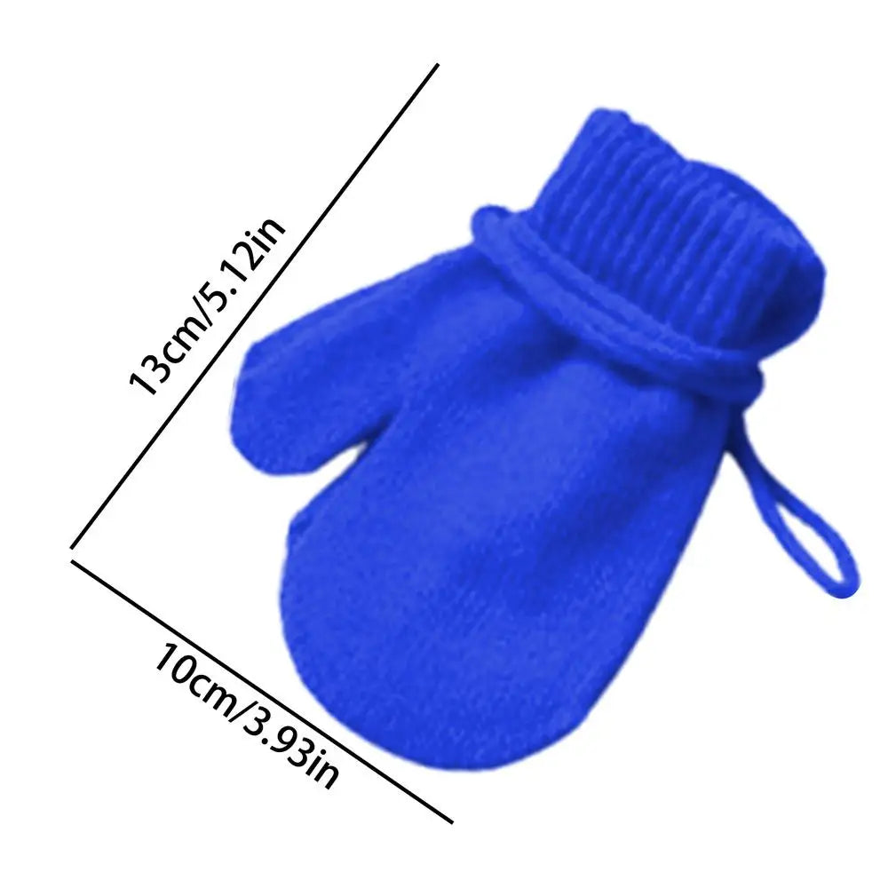 Winter Ski Gloves for Children Windproof Thickened Knitted Gloves Comfortable Warm Mittens Boys Girls Snow Warm Accessories