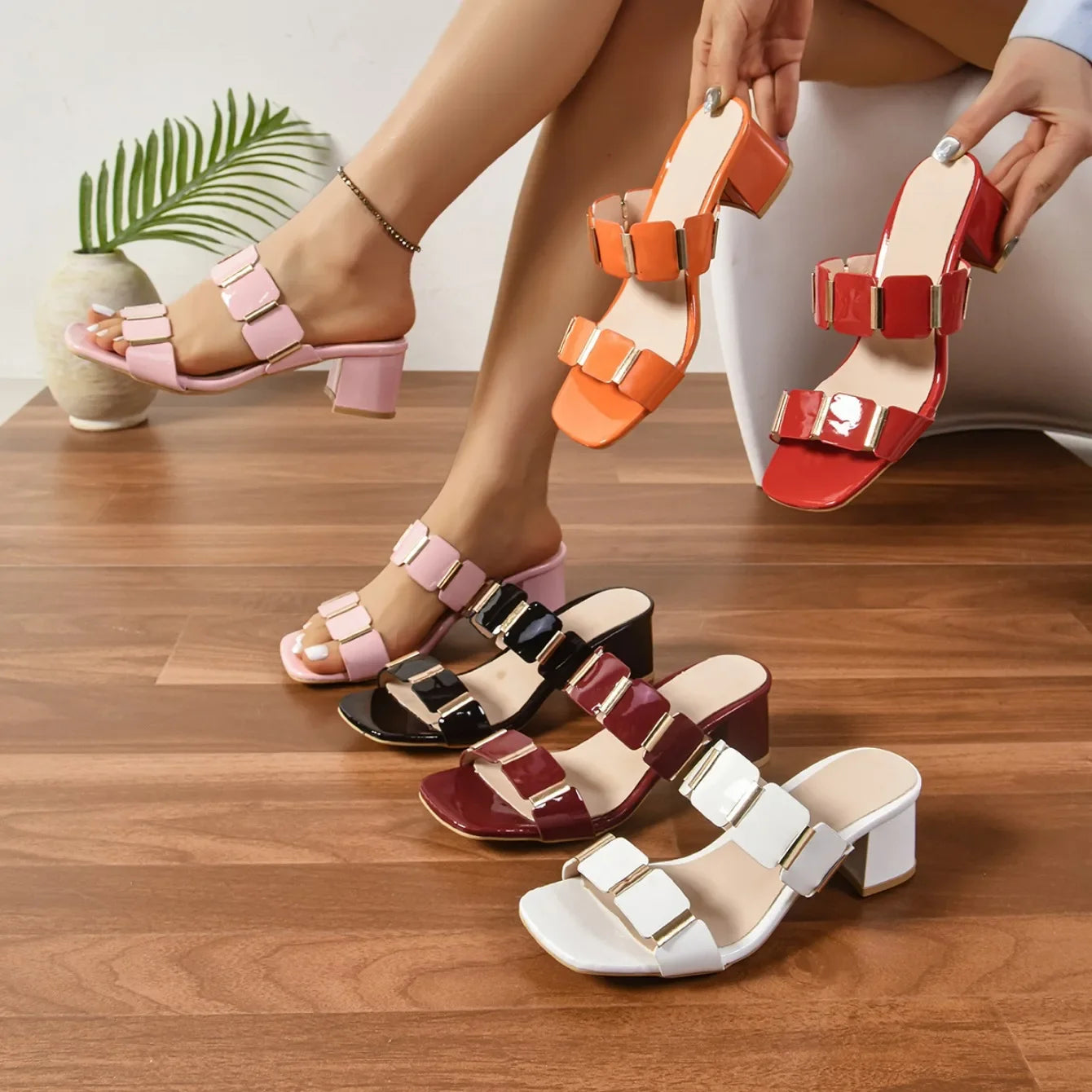 New Shoes for Women Fashion Summer High Heels Sandals Sexy Comfortable Women Sandals Female Outdoor Designer Shoes for Women