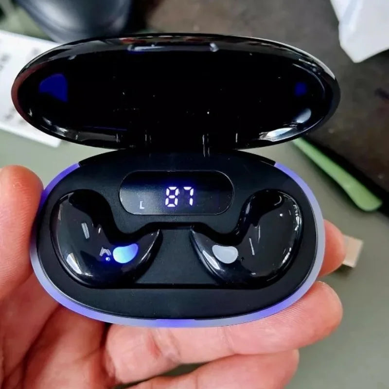 Wireless Headphones Bluetooth Earphones Bass Noise Reduction Hi-fi Music Wireless Earphones with Digital Power Display