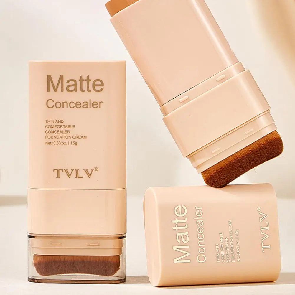 Two In One Double Head Foundation Make-up Stick Facial Foundation Make-up Makeup Matte Concealer Smooth Makeup Tool