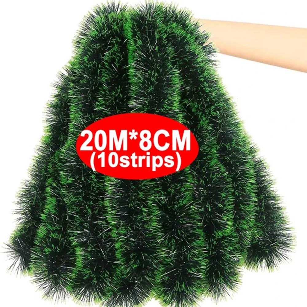 Christmas decorations Green Cane Ribbons Garland DIY Xmas Tree Ornaments Green Cane Ribbon Wreath Hanging Pendent Home Decor2024