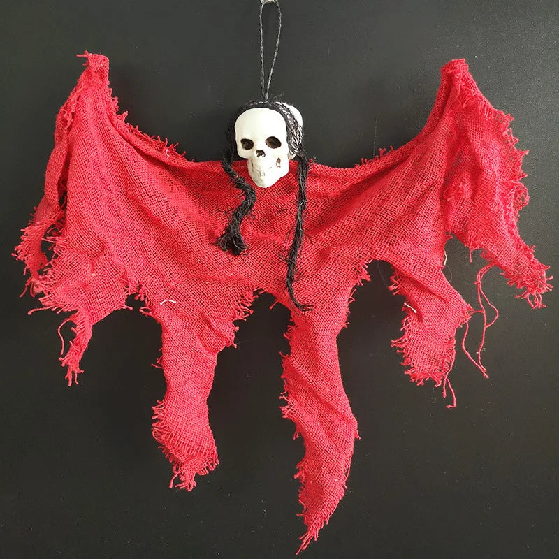 Horror Halloween Hanging Skeleton Decorations Linen Hanging Ghost Haunted House Scary Props Halloween Home Garden Party Supplies