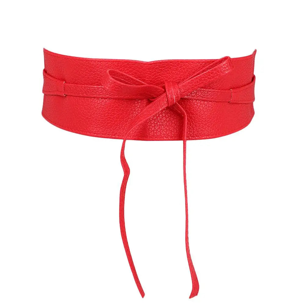 Dress Accessories for Female Cummerbunds Wide Self Tie Wrap Around Waist Band Elegant Bow Belt Ladies  Girls Belt Dress Belt