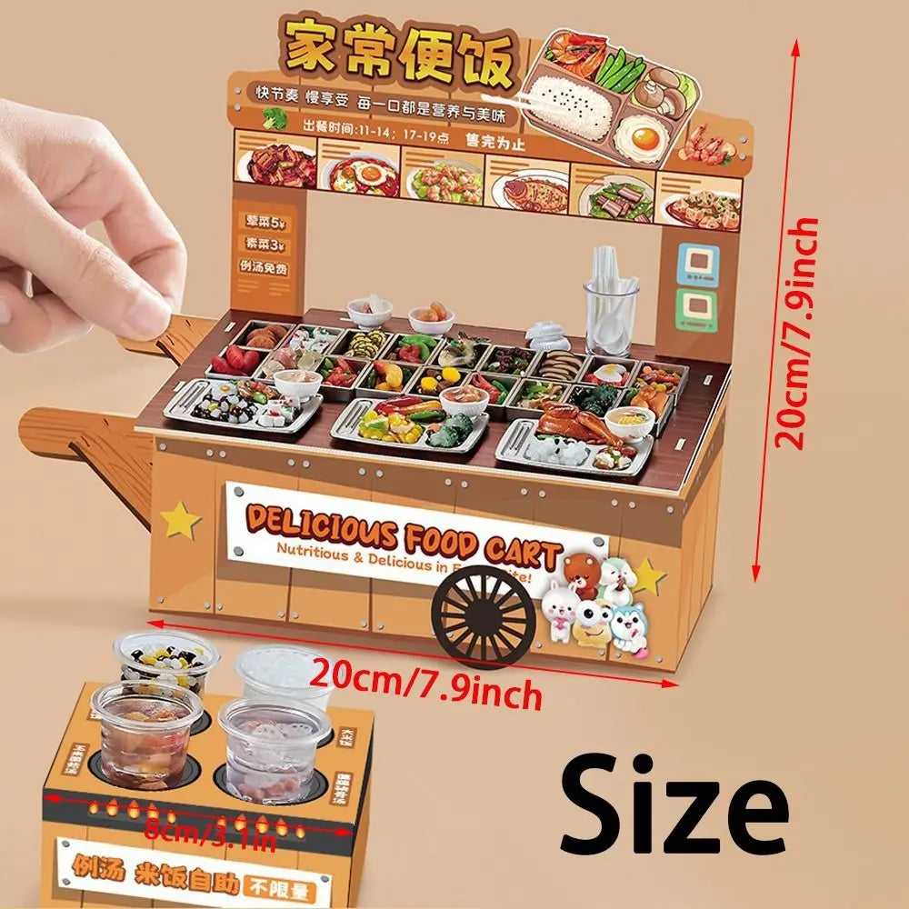 3D Pretend Play Kitchen Toys DIY Creative Cooking Interactive Toys Funny Reusable Mini Fast Food Model Toy Toddlers Girls Boys