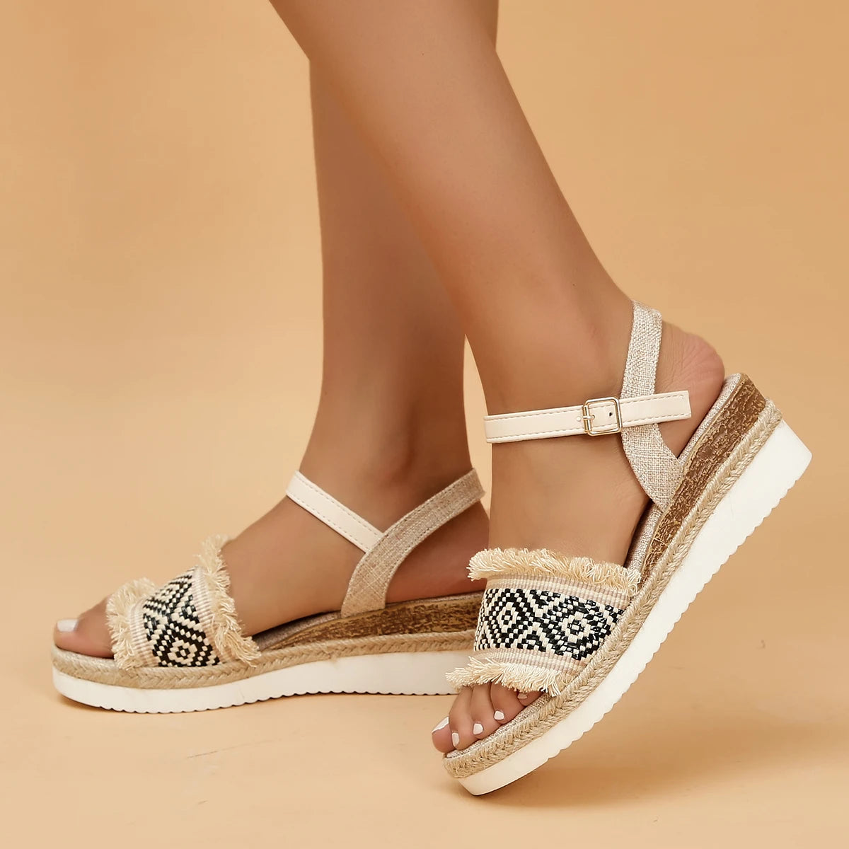 Shoes for Women 2023 High Quality Bohemian Women's Sandals Summer Platform Light Casual Sandals Women Wedge Shoes Ladies Zapatos