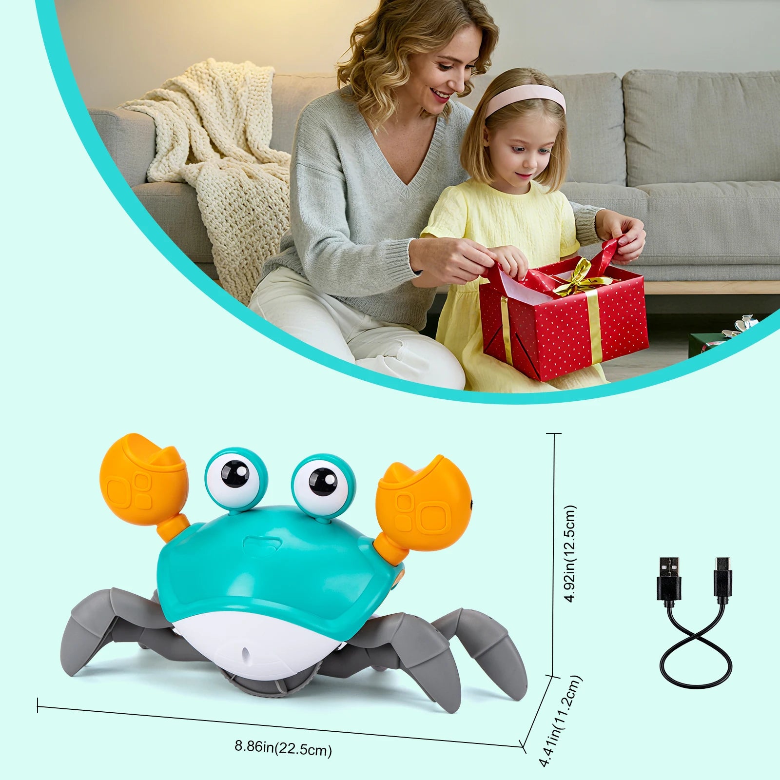 Kid Electronic Pet Toys Dancing Duck&Octopus Musical Penguin Baby Crawling Toys Toddler interactive Toys Tummy Time Gifts