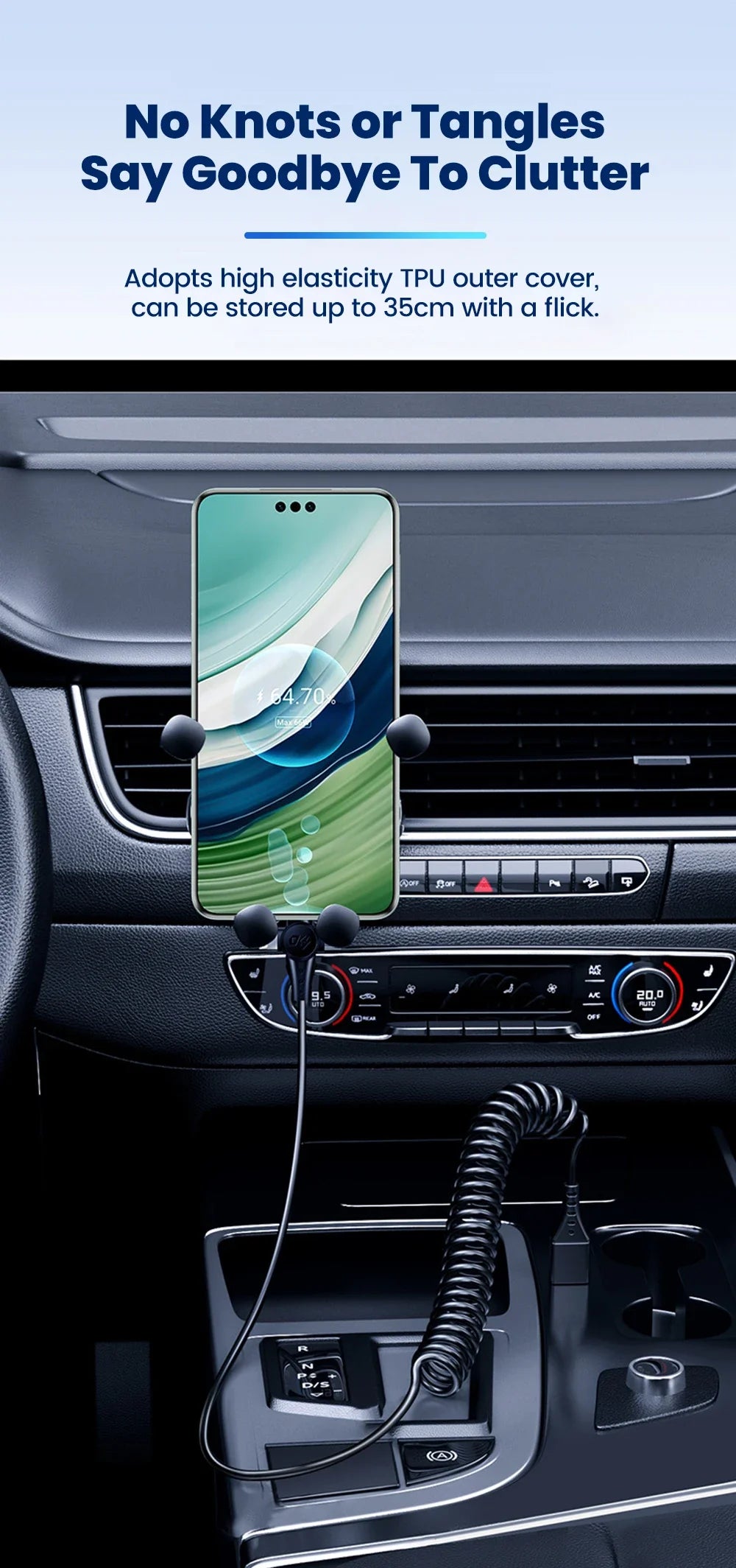 120W 3-in-1 USB C Cable Super Fast Charging Spring Retractable Data Cable For iPhone Huawei Xiaomi Phone Quick Charger Data Cord