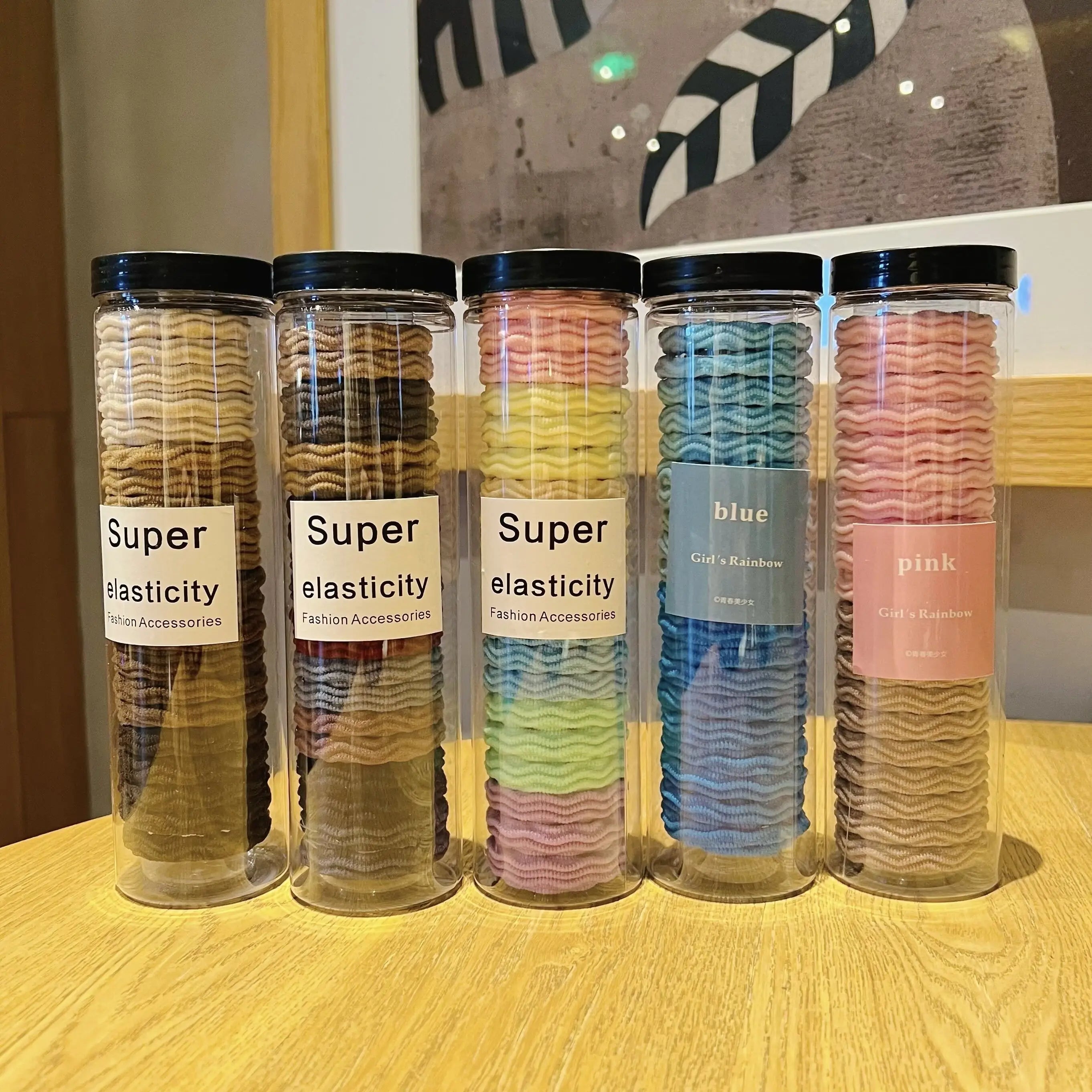 20Pcs High Elasticity Hair String Fashionable Sports Hair Loop All Season Hair String Packaging As Shown In The Picture