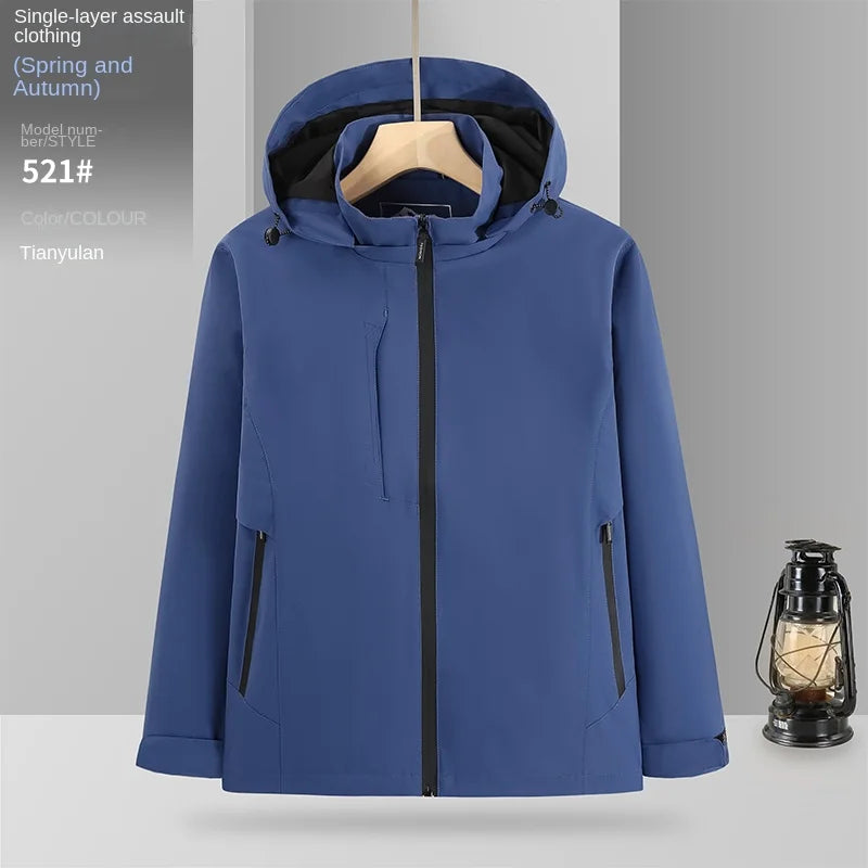Man Jackets Mens Coats Man Trench Coat Autumn 2025 New Windproof Waterproof Hooded Outdoor Coat For Men And Women Couple