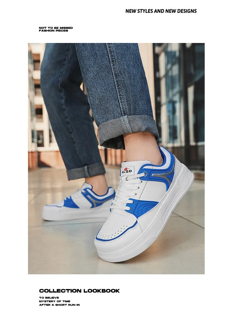 Men's skate shoes  Men's casual shoes  Comfortable white sneakers  Lightweight walking shoes  Men's sports shoes