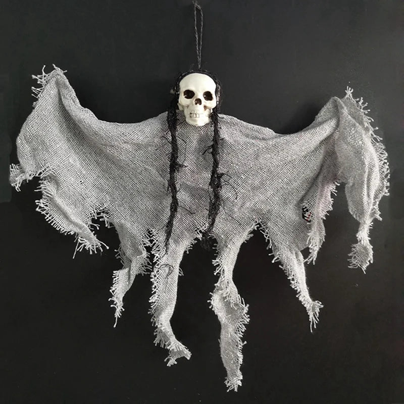 Skull Ghost Halloween Decorations Haunted House Party Horror Charm Hanging Cloaks Mini Ghosts