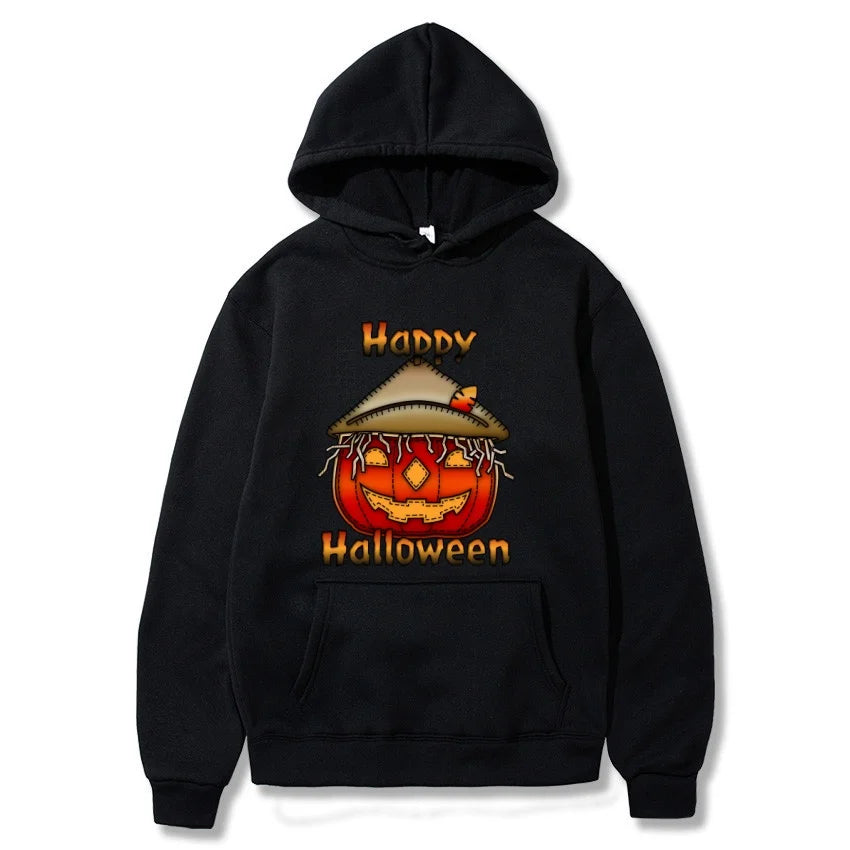 Halloween Autumn_Winter New Happy Halloween Printed Hoodie Men's Fashion Warm Sweatshirt Casual Street Wear Warm Hoodie