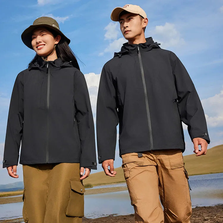 Man Jackets Mens Coats Man Trench Coat Autumn 2025 New Windproof Waterproof Hooded Outdoor Coat For Men And Women Couple