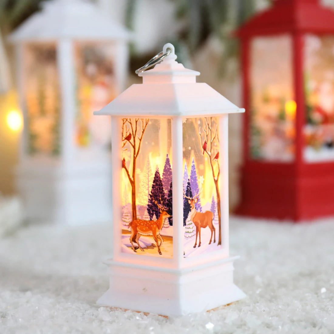 Christmas Wind Lamps Candelabra Lamps Night Light Old Man Snowman Decoration Desktop Decorations Christmas Decorations