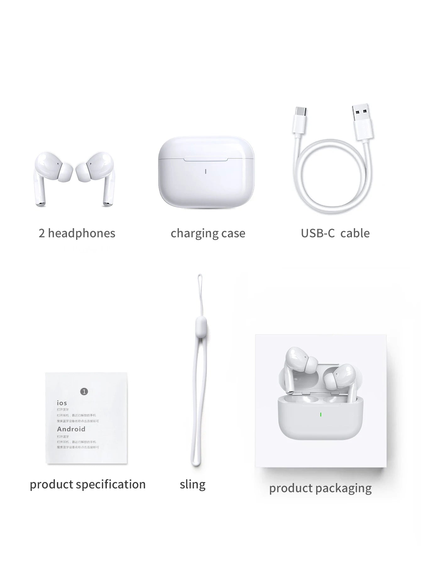 Wireless Headphones - for sports. Stereo sound, high-fidelity stereo music and microphone. Low-latency headphones.