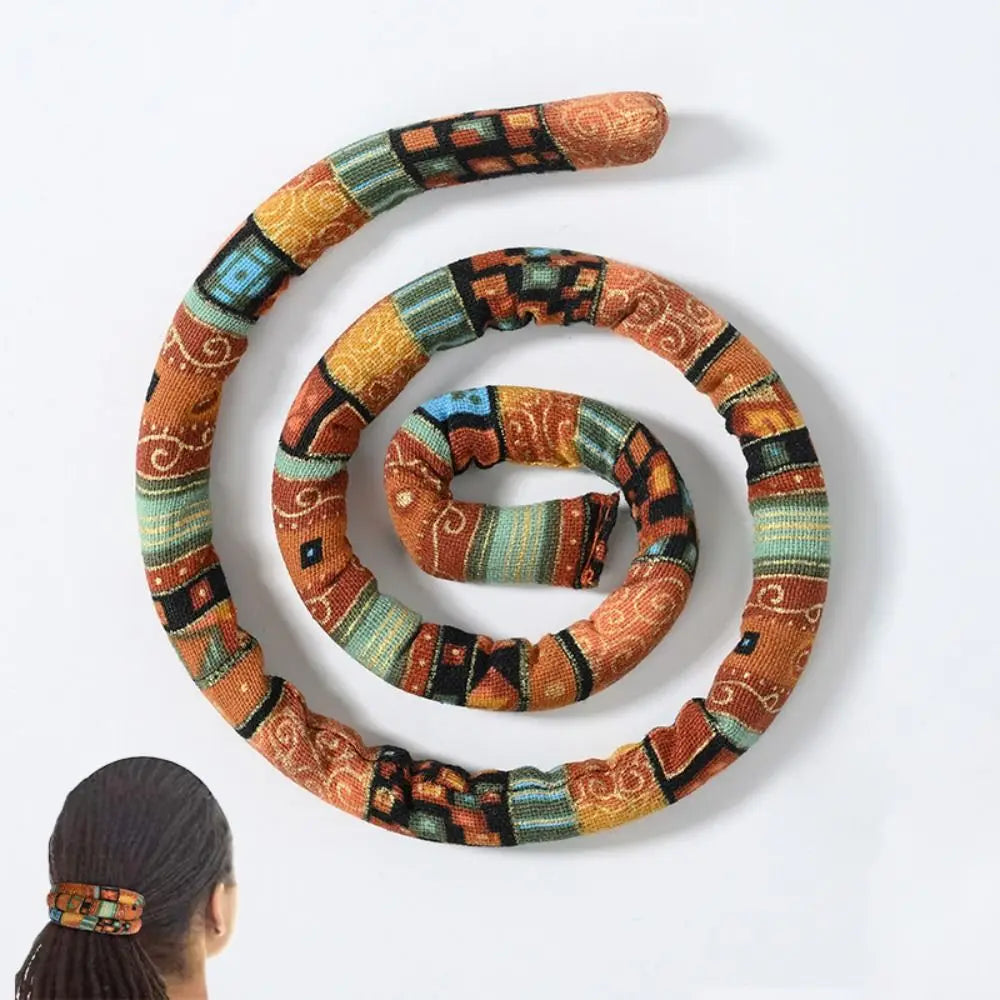 Women Hair Accessories Long Ponytail Holders Bendable Dreadlocks Women Hair Band Ethnic Style Hair Rope Spiral Lock Hair Ties