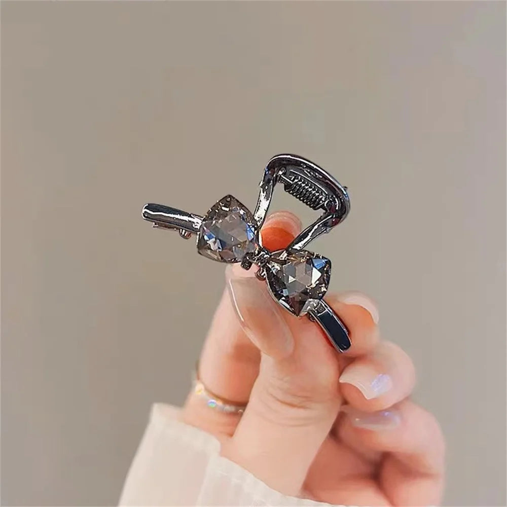 Mini Hair Accessories Clips Claw For Women Girl Pin Rhinestone Crab Vintage Popular Trendy Leading Fashion Cute Kawaii Kpop New