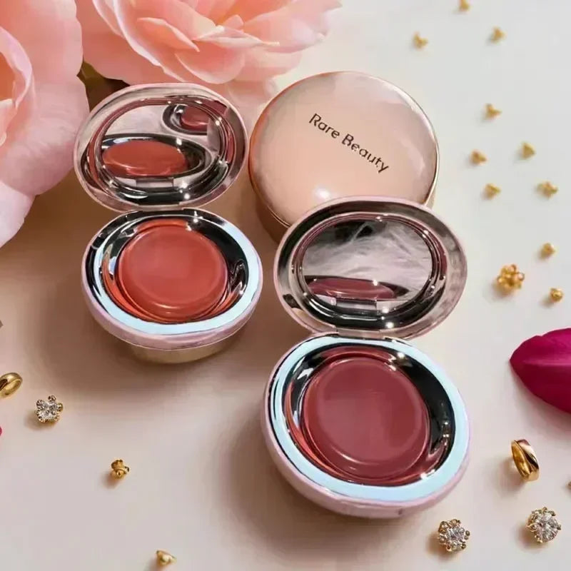 Hot Fashion Rare Beauty Setting Powder with Mirror Liquid Blush Moisturizing Dual-use Waterproof Lip Glaze Rouge Smooth Makeup