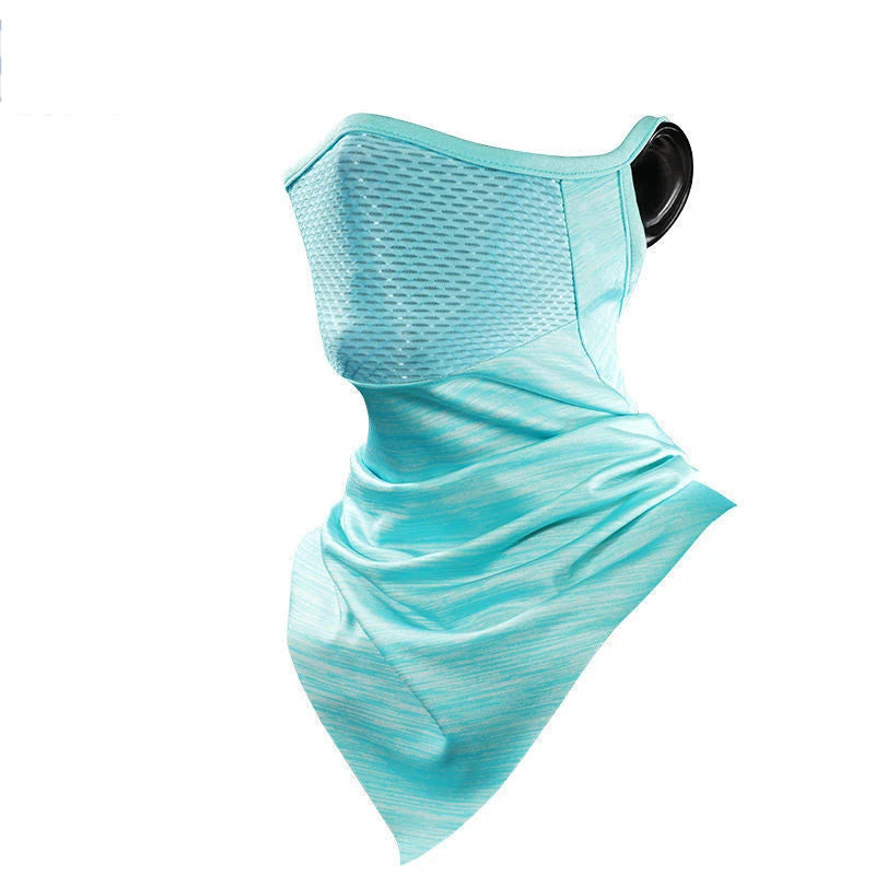 Summer Men Mask Full Face Bicycle Neckerchief Cycling Bandana UV Protection Mask Breathable Ice Silk Outdoor Hanging Ear Scarf