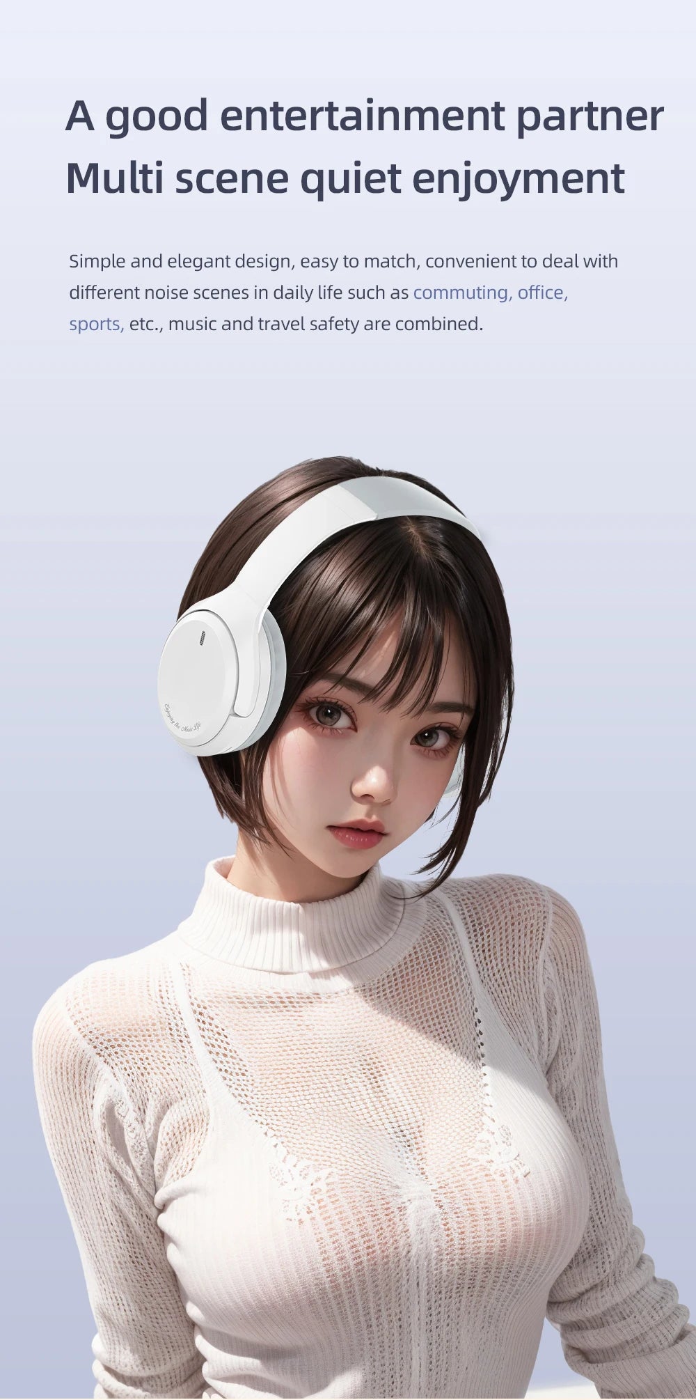 Headset Over-Ear Hood Wireless Bluetooth Earphones 5.3 Gaming Sports Earphone bluetooth Music Headphone High Fidelity Foldable