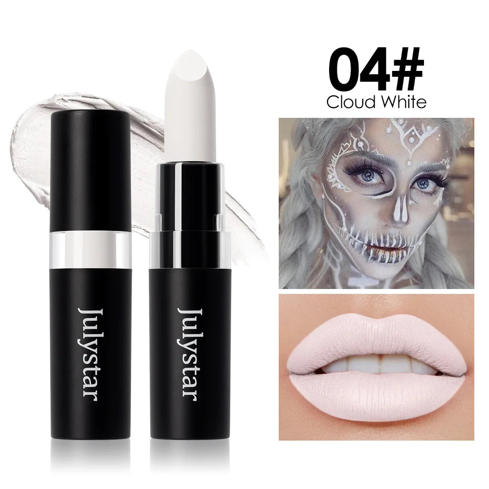 12 Color Halloween Makeup Kit, Face Body Paint & Matte Lipstick, Cruelty Free Lip Palette for Halloween Party Cosplay Costume