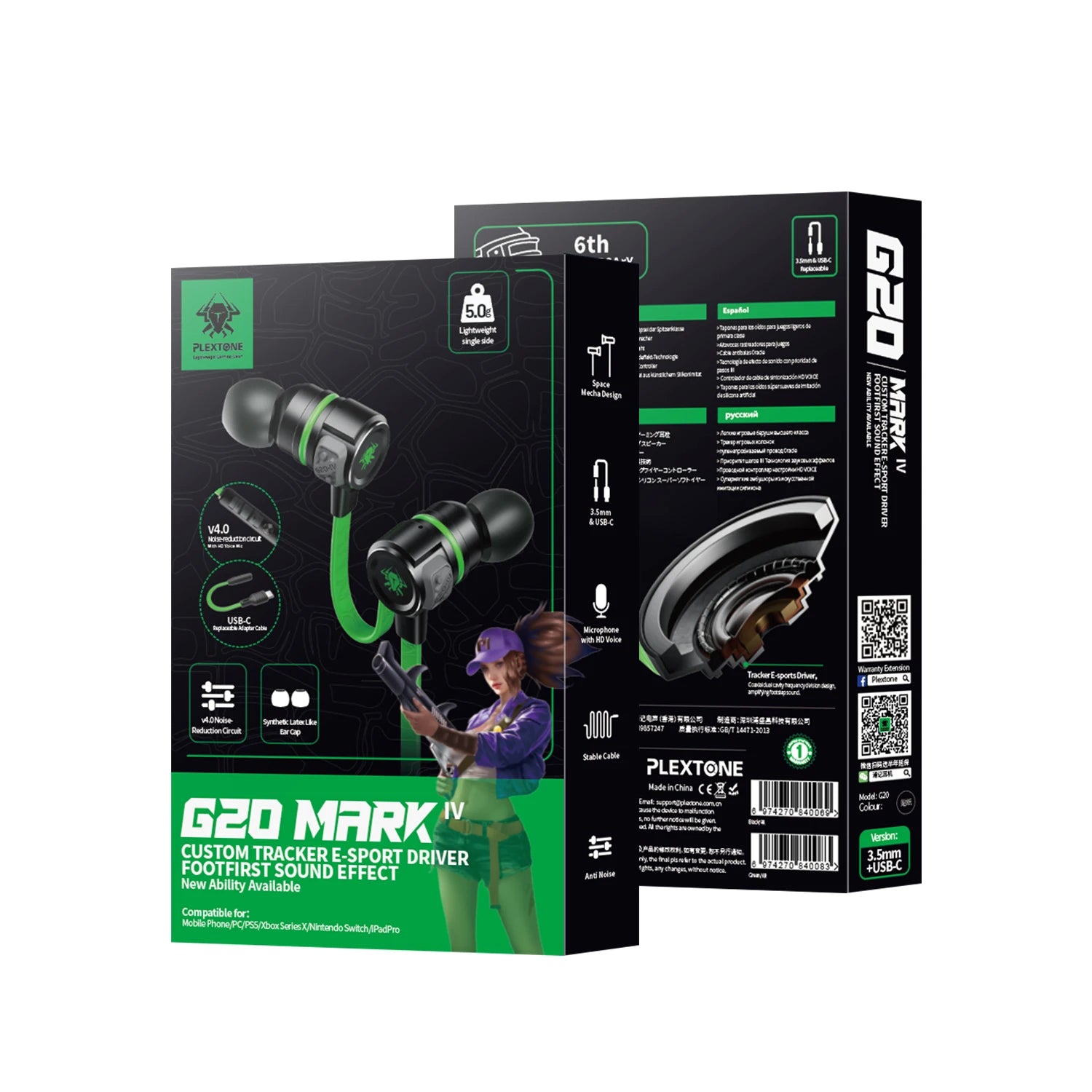 Hammerhead G20 Earphone With microphone in-ear Gaming headphone wire handsfree fones Stereo Comparison Razer Hammerhead V2 Pro