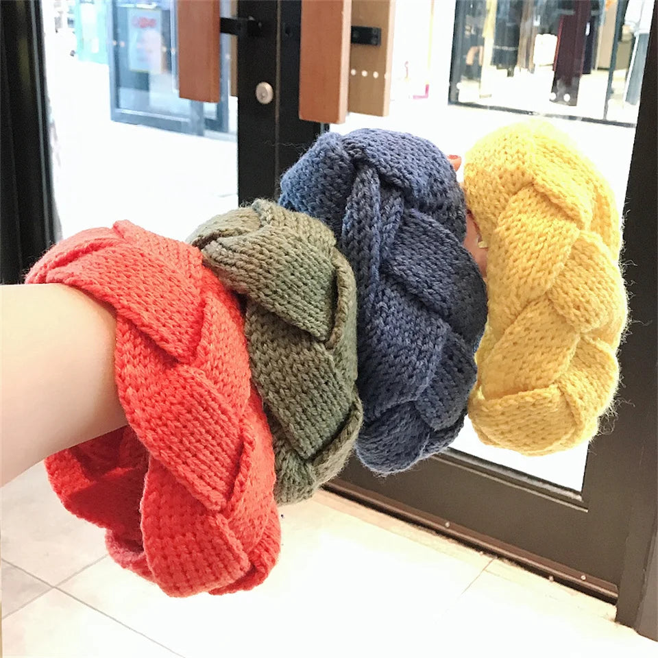 Winter Warm Headband for Women Cross Knitting Headbands Wool Knitted Elastic Headband Headwear Girls Hair Band Hair Accessories