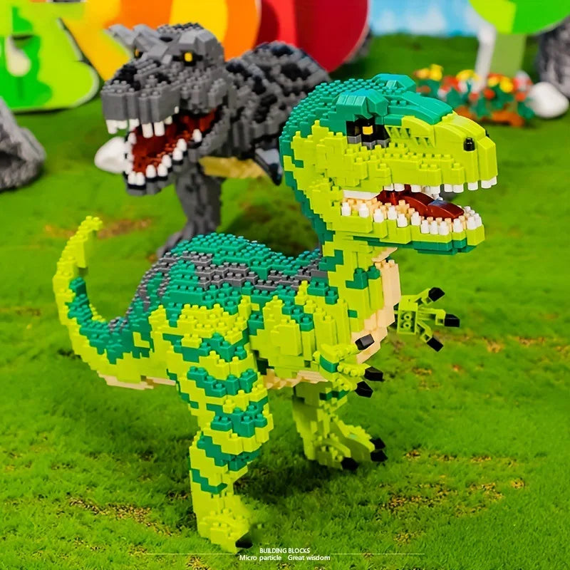 Kid Dinosaur Micro Particles Building Blocks Toys Jurassic Large Size Tyrannosaurus Rex Assembly Blocks Puzzles Disassembly Toys