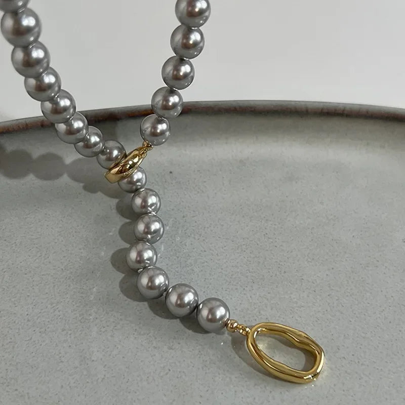 Modern Jewelry Elegant Temperament One Layer Bead Necklace For Women Female Gift Simply Design Accessories 2025 Trend New