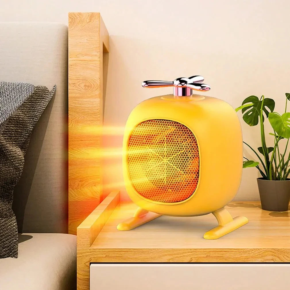 Mini portable heater novelty little cute low noise desktop room portable plug-in electric fan heater home home office winter