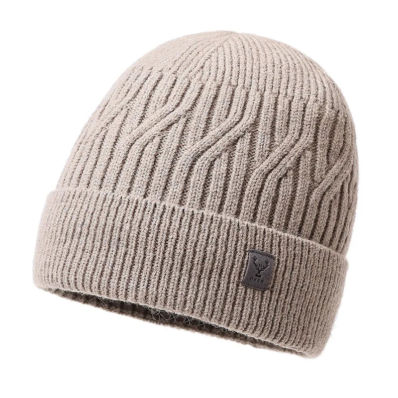 Winter Beanie for Men Women, Fleece Lined Beanie Soft Warm Knit Hat Ski Stocking Cuffed Cap