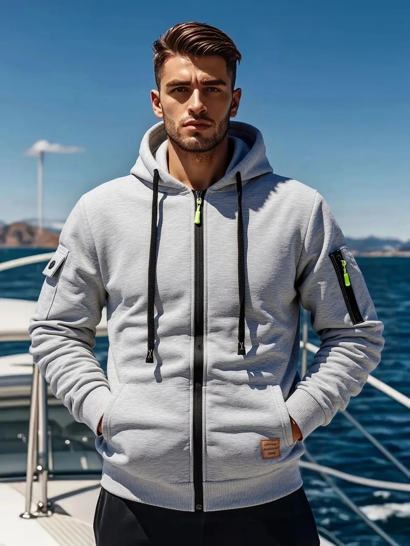 Outdoor Men's Jackets Coat with Hood Hiking Windproof Jacket Climbing Sport Casual  Jacket Streetwear Men's Winter Coat Clothing