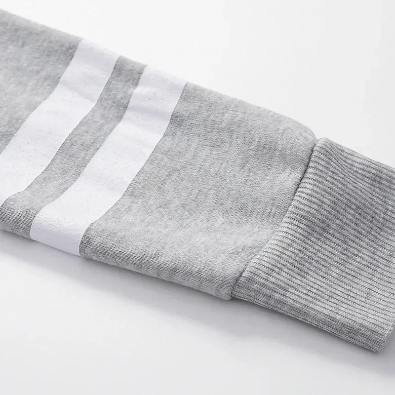 Women's Sports Suit Stripe Two Piece Set for Women 2024 Loose and Comfortable Casual Hoodie Daily Jogging Tracksuit Matching