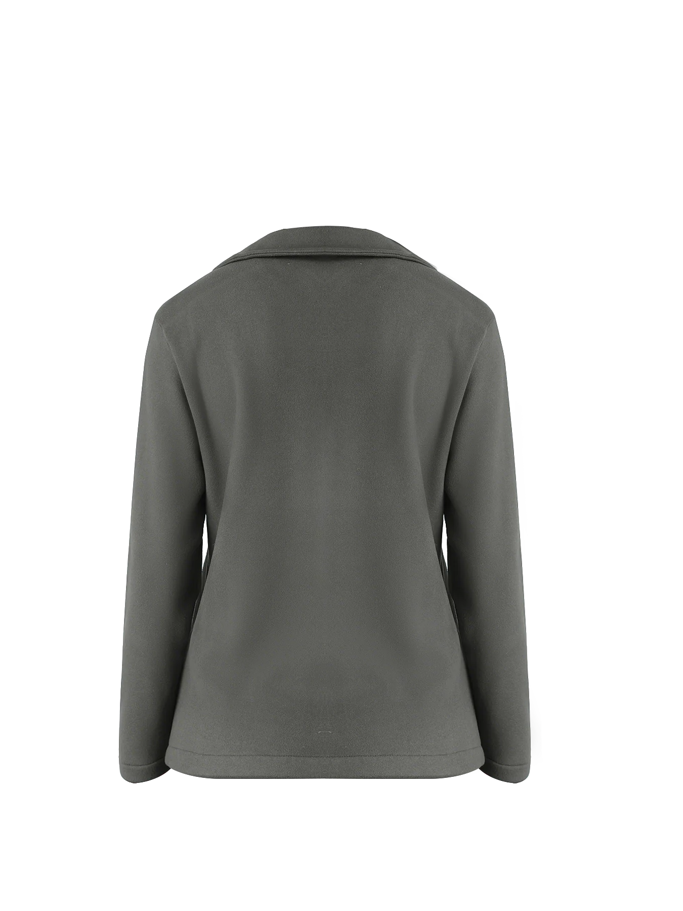 Women's Fleece Sweatshirt Hoodie Jacket Lapel Long Sleeve Zipper Soft Jacket Women Cropped Fashion Jackets Coats Outerwears