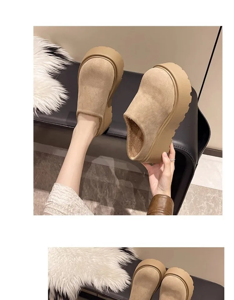 Shoes Woman 2025 House Slippers Platform Pantofle Cover Toe Winter Footwear New Slides Female Shoes Womens Slippers Outdoor Plat