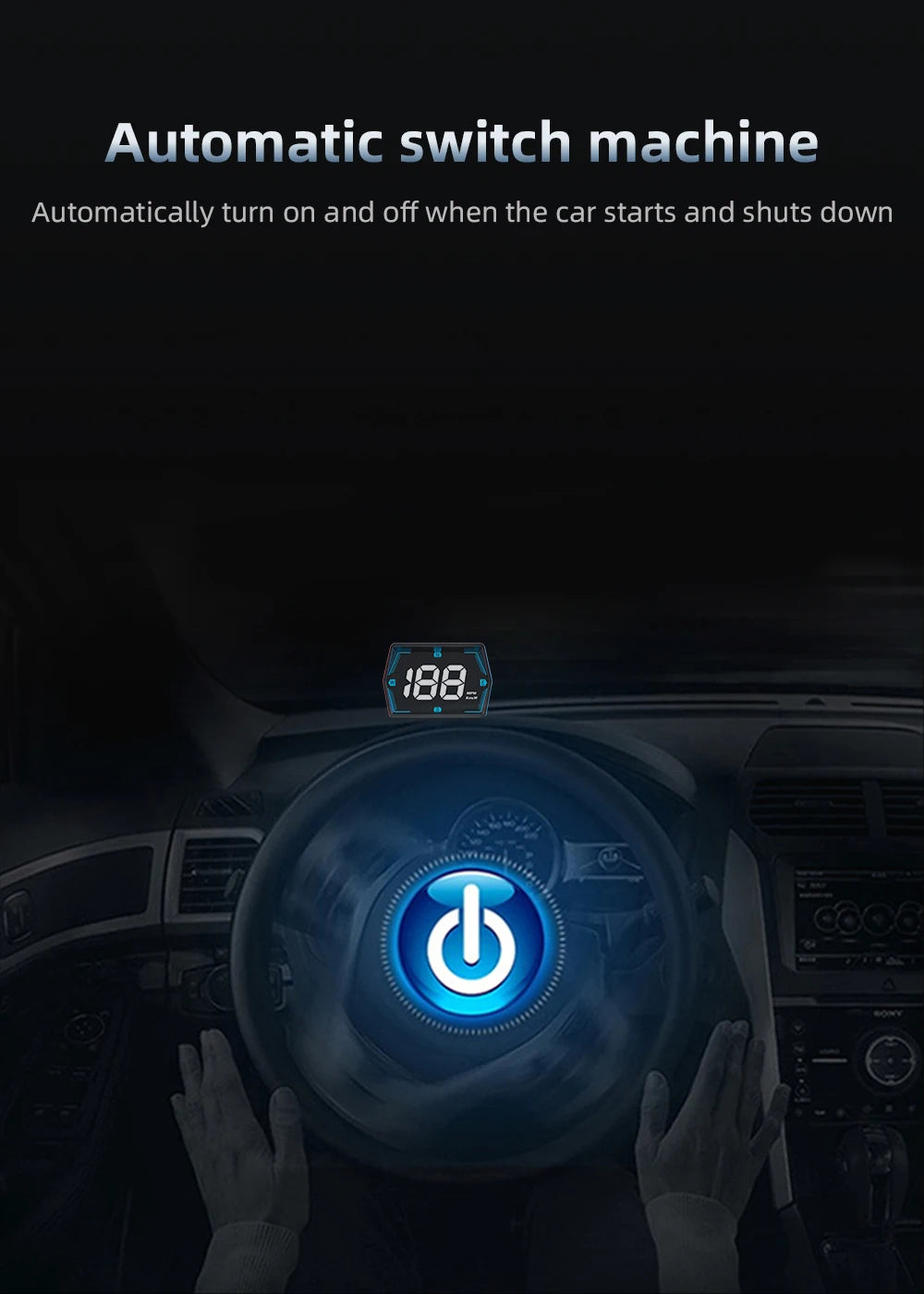 G20 GPS Display Car Digital Speedometer HUD Head-Up Display Eletronics Speed Alarm Gadgets Inteligent Compass For All Car Custom