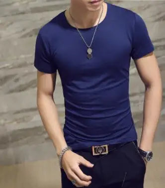 New Top Tees Man T Shirt Fitness T-shirts Mens V Neck Man T-shirt for Male Tshirts 4XL Plus Size Oversized T Shirt  Men Clothing