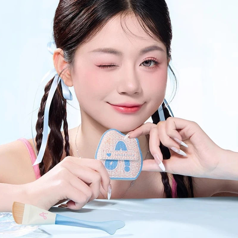 Makeup Ultra-Thin Brush Set Foundation Brush With Traceless Sponge Powder Soft Puff Angled Head Makeup Brush Beauty Tool