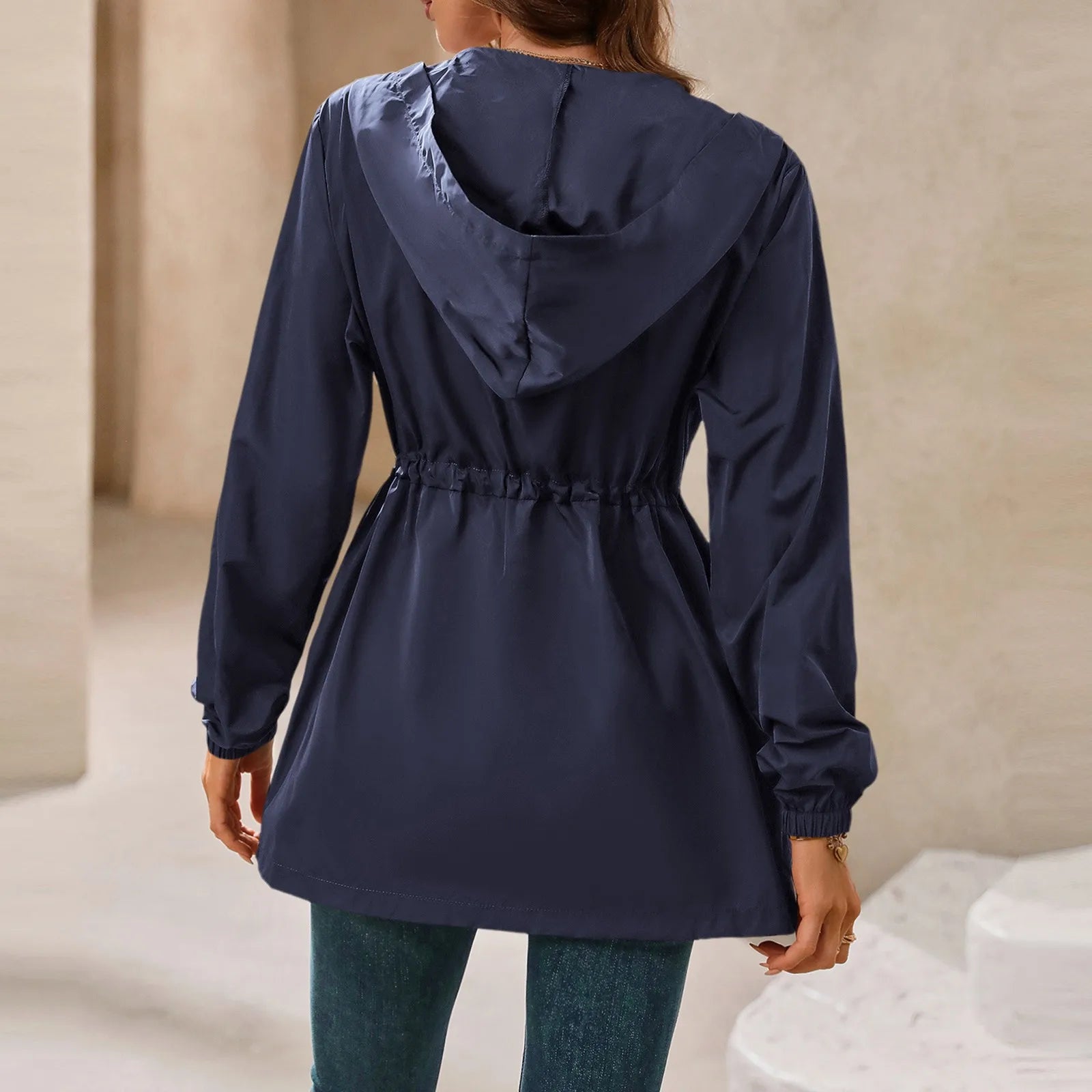 Women'S Jacket Tourism Outdoor Hiking Waterproof Rain Poncho Raincoat Hooded Rain Coat High-Quality Jackets Hiking Clothes